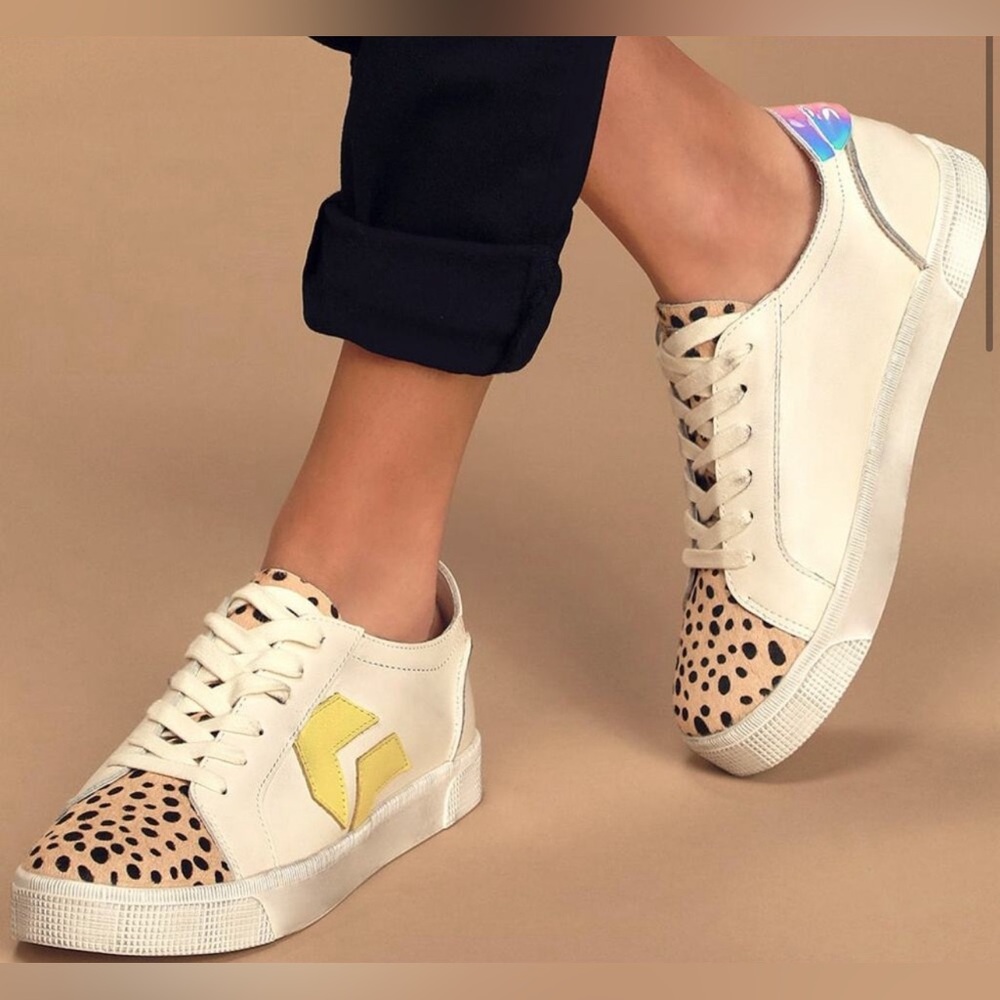 Dolce Vita Calf Print Sneakers - Size 6
